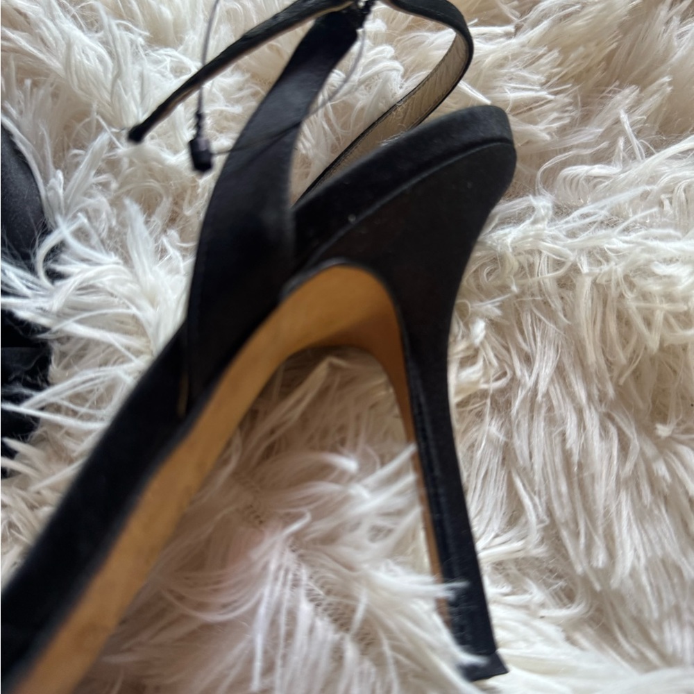 Jimmy Choo Black and Gold Heels - Picture 2 of 8